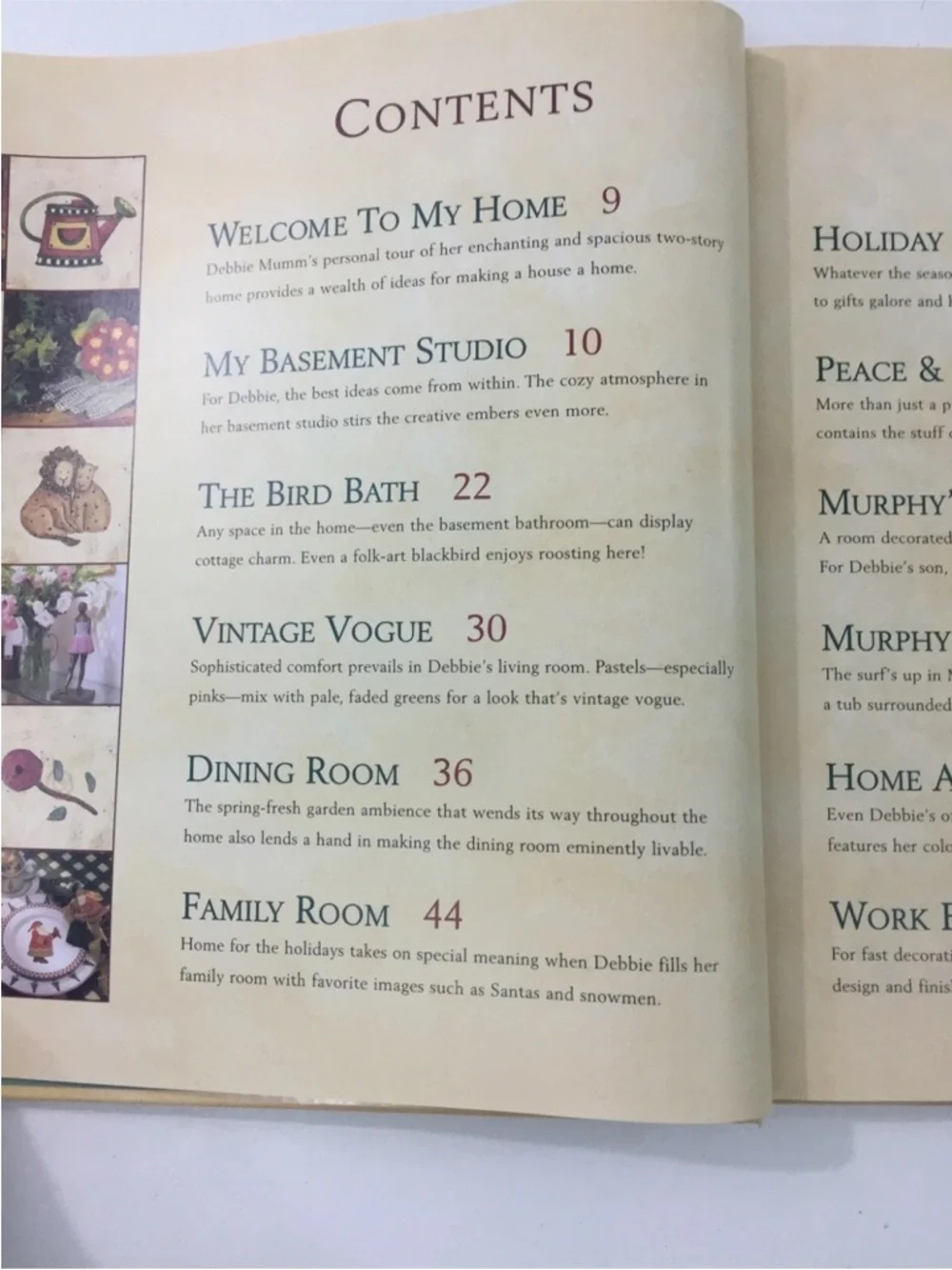 Welcome Home Debbie Mumm*Pastimes Design*Decorating*Teqniques - Crafts Book. EUC